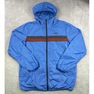 Simms Jacket Mens XL Blue Pertex Quantum Lightweight Hooded Windbreaker Fishing